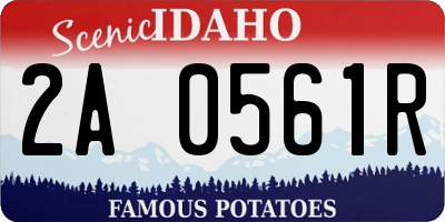 ID license plate 2A0561R