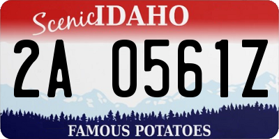 ID license plate 2A0561Z