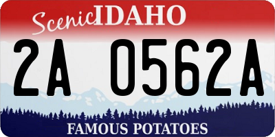 ID license plate 2A0562A