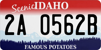 ID license plate 2A0562B