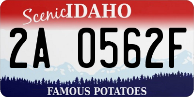 ID license plate 2A0562F