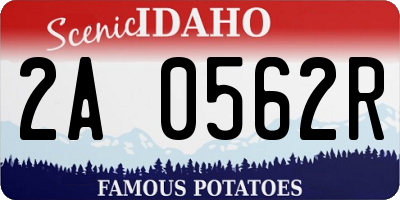 ID license plate 2A0562R