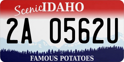 ID license plate 2A0562U