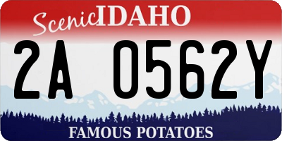 ID license plate 2A0562Y
