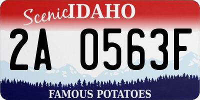ID license plate 2A0563F