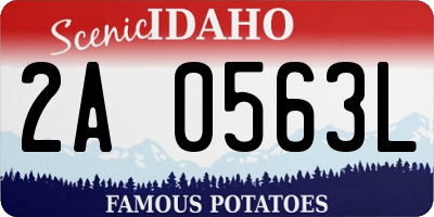 ID license plate 2A0563L