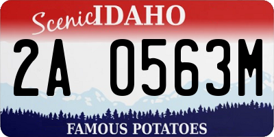 ID license plate 2A0563M