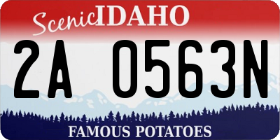 ID license plate 2A0563N