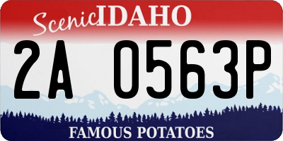 ID license plate 2A0563P