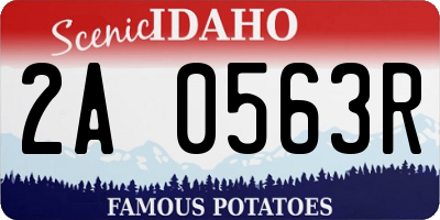 ID license plate 2A0563R