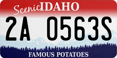 ID license plate 2A0563S