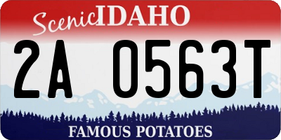 ID license plate 2A0563T