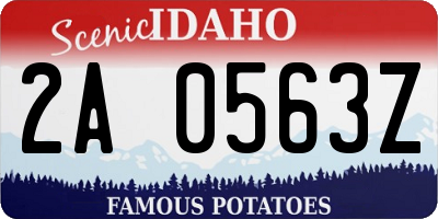 ID license plate 2A0563Z
