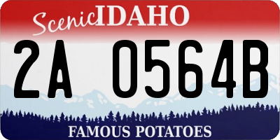 ID license plate 2A0564B