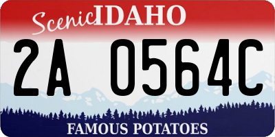 ID license plate 2A0564C