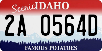 ID license plate 2A0564D