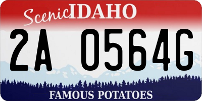 ID license plate 2A0564G