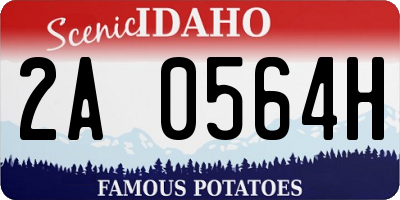 ID license plate 2A0564H