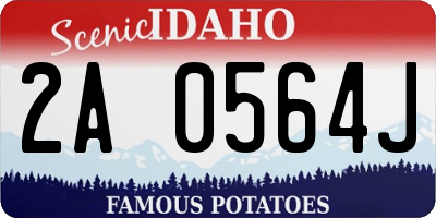 ID license plate 2A0564J
