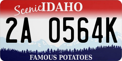 ID license plate 2A0564K