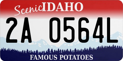 ID license plate 2A0564L