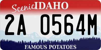 ID license plate 2A0564M