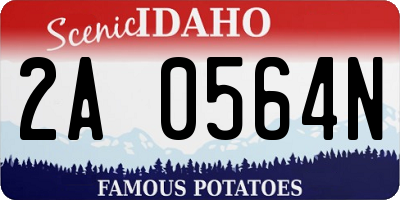ID license plate 2A0564N