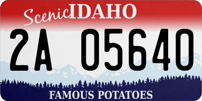 ID license plate 2A0564O