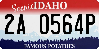 ID license plate 2A0564P