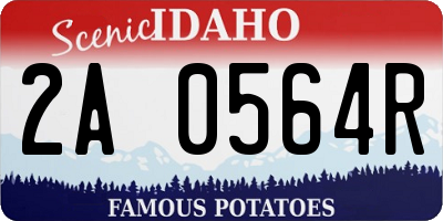 ID license plate 2A0564R