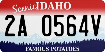 ID license plate 2A0564V
