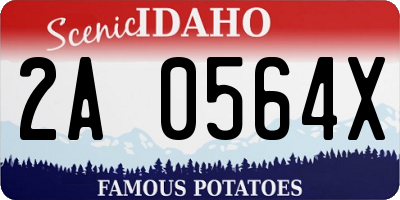ID license plate 2A0564X