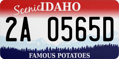 ID license plate 2A0565D