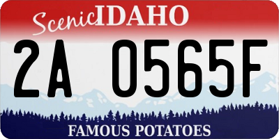 ID license plate 2A0565F