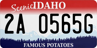 ID license plate 2A0565G