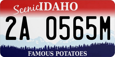 ID license plate 2A0565M