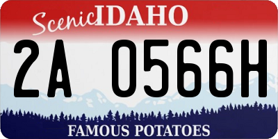 ID license plate 2A0566H