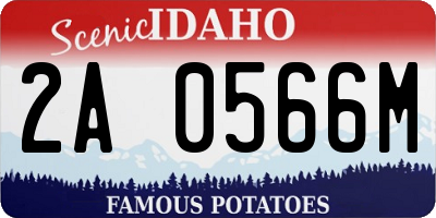ID license plate 2A0566M