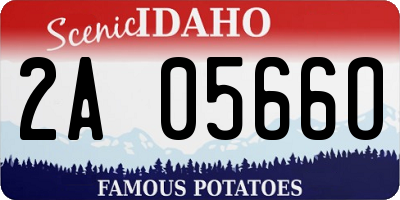 ID license plate 2A0566O