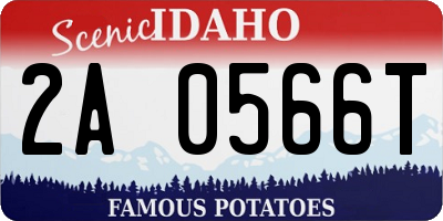 ID license plate 2A0566T