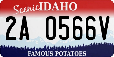 ID license plate 2A0566V