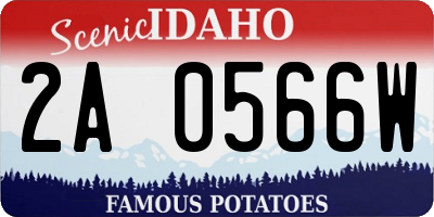 ID license plate 2A0566W
