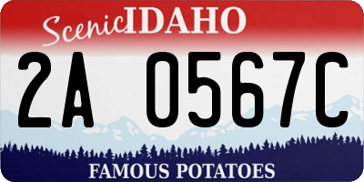 ID license plate 2A0567C