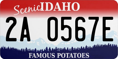 ID license plate 2A0567E