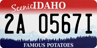 ID license plate 2A0567I