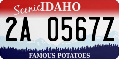 ID license plate 2A0567Z