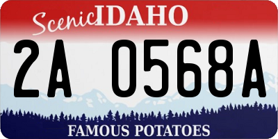 ID license plate 2A0568A