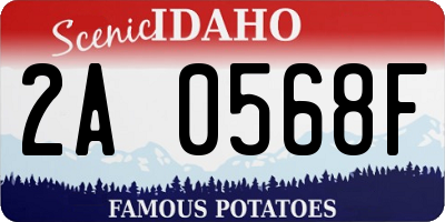 ID license plate 2A0568F