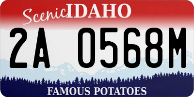 ID license plate 2A0568M