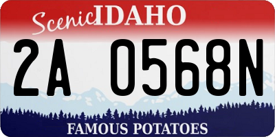 ID license plate 2A0568N